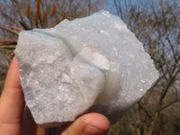 Natural Etched Blue Chalcedony Specimens  x 3 From Nsanje, Malawi