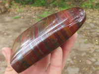 Polished Tiger Iron Banded / Muggle Jasper Standing Free Forms  x 3 From Northern Cape, South Africa - TopRock