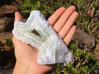 Natural Etched Blue Chalcedony Specimens  x 3 From Nsanje, Malawi