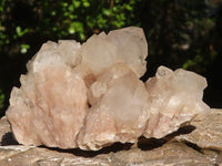 Natural Cascading Smokey Quartz Clusters x 6 From Luena, Congo