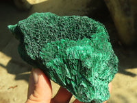 Natural Chatoyant Silky Malachite Specimens  x 2 From Kasompe, Congo