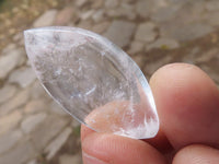 Polished Semi Optic Quartz Angel Tears x 35 From Madagascar - TopRock