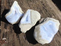 Polished One Side Polished Blue Lace Agate Specimens  x 6 From Nsanje, Malawi - Toprock Gemstones and Minerals 