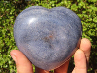 Polished Blue Lazulite Hearts  x 4 From Madagascar - Toprock Gemstones and Minerals 