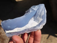 Natural Etched Blue Chalcedony Specimens  x 6 From Nsanje, Malawi