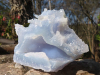 Natural Etched Blue Chalcedony Specimens  x 6 From Nsanje, Malawi