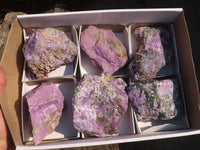 Natural Rough Stichtite & Serpentine Specimens x 6 From Barberton, South Africa