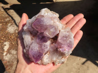 Natural Jacaranda Amethyst Clusters x 3 From Zambia