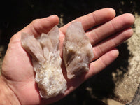 Natural Small Cascading White Phantom Smokey Quartz  x 23 From Luena, Congo - Toprock Gemstones and Minerals 