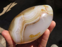 Polished Agate Standing Free Forms x 3 From Madagascar