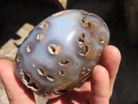 Polished Agate Standing Free Forms x 3 From Madagascar