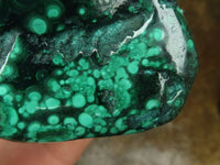 Polished Malachite Free Forms With Stunning Flower & Banding Patterns x 3 From Congo - TopRock