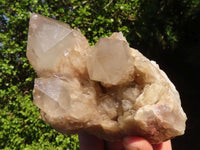 Natural Cascading White Phantom Smokey Quartz Clusters  x 3 From Luena, Congo - Toprock Gemstones and Minerals 