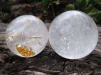 Polished Clear Quartz Crystal Balls  x 3 From Madagascar - TopRock