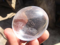 Polished Clear Quartz Crystal Galet / Palm Stones x 12 From Madagascar