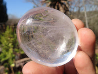 Polished Clear Quartz Crystal Galet / Palm Stones x 12 From Madagascar