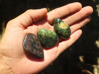 Polished Fluorescent Ruby Corundum In Chrome Verdite Free Forms x 20 From Zimbabwe - Toprock Gemstones and Minerals 