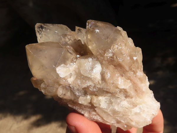 Natural Cascading White Phantom Smokey Quartz Clusters  x 6 From Luena, Congo - Toprock Gemstones and Minerals 