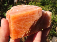 Natural New Sunset Orange Calcite Cubic Specimens  x 5 From Namibia - Toprock Gemstones and Minerals 