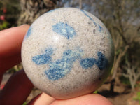 Polished Blue Spotted Spinel Quartz Spheres x 6 From Madagascar