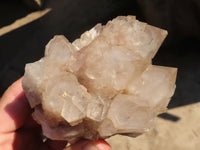 Natural Cascading Smokey Quartz Clusters x 3 From Luena, Congo