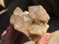 Natural Cascading Smokey Quartz Clusters x 3 From Luena, Congo