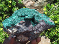 Natural Malachite Crystalline Specimens x 2 From Tenke Fungurume, Congo - TopRock