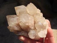 Natural Cascading Smokey Quartz Clusters x 3 From Luena, Congo