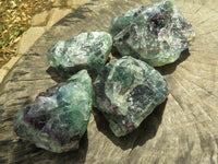 Natural Selected Watermelon Fluorite Specimens (Stone Sealed) x 4 From Uis, Namibia - TopRock