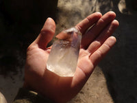 Polished Wispy Phantom Smokey Quartz Points x 6 From Madagascar