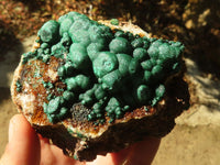 Natural Rare Ball Malachite On Drusy Quartz & Dolomite Specimens x 2 From Kambove, Congo