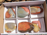 Polished Polychrome / Picasso Jasper Standing Free Forms  x 6 From Madagascar - TopRock