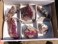 Natural Pink Salrose Cobaltion Dolomite Specimens x 6 From Kakanda, Congo