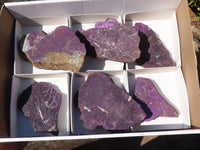 Polished Metallic Purpurite Slices With Matte Finish  x 6 From Erongo, Namibia - Toprock Gemstones and Minerals 