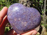 Polished Purple Lepidolite Hearts  x 6 From Madagascar - Toprock Gemstones and Minerals 