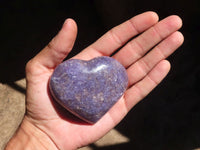 Polished Purple Lepidolite Hearts  x 6 From Madagascar - Toprock Gemstones and Minerals 