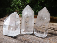 Polished Clear Quartz Crystal Points  x 12 From Madagascar - TopRock