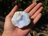 Natural Blue Lace Agate Geode Specimens  x 12 From Nsanje, Malawi - Toprock Gemstones and Minerals 