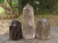 Polished Lovely Selection Of Smokey Quartz Points  x 3 From Madagascar - TopRock