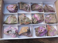 Natural Rough Stichtite & Serpentine Specimens  x 12 From Barberton, South Africa - Toprock Gemstones and Minerals 