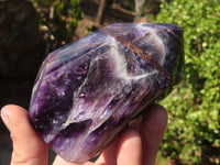 Polished Chevron Amethyst Point x 1 From Zambia