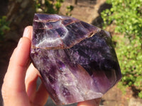 Polished Chevron Amethyst Point x 1 From Zambia