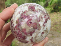 Polished Rubellite Pink Tourmaline In Matrix Spheres  x 4 From Madagascar - TopRock