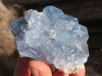 Natural Blue Celestite Crystal Specimens  x 6 From Sakoany, Madagascar - Toprock Gemstones and Minerals 