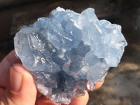 Natural Blue Celestite Crystal Specimens  x 6 From Sakoany, Madagascar - Toprock Gemstones and Minerals 