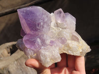 Natural Jacaranda Amethyst Clusters x 2 From Zambia