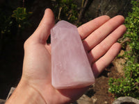 Polished Gemmy Rose Quartz Points x 6 From Antsirabe, Madagascar