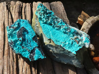 Natural Blue Silica Chrysocolla Specimens  x 2 From Congo - Toprock Gemstones and Minerals 