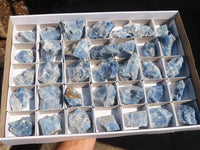 Natural New Sky Blue Calcite Specimens  x 35 From Spitzkop, Namibia