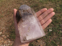 Polished Gorgeous Pair Of Amethyst Window & Smokey Quartz Points  x 2 From Madagascar - TopRock